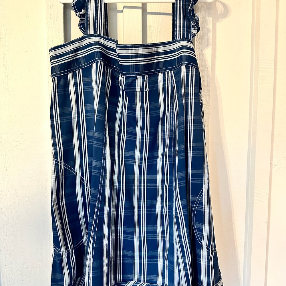 Anthropologie Pilcro Lakeside Blue and White Striped Mini Dress